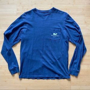 Vineyard Vines Long Sleve Navy Tee New Jersey